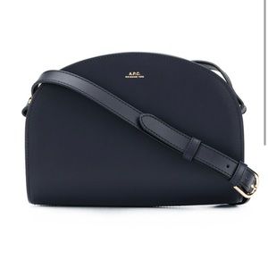 A.P.C. DEMI LUNE CROSSBODY BAG NAVY 'NWT'
